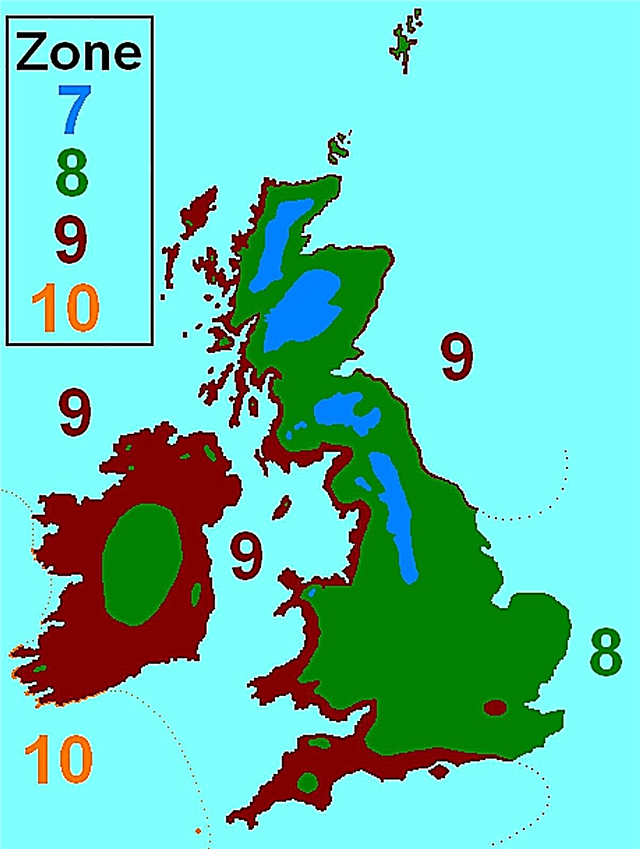 Zones de rusticité en Grande-Bretagne - Zones de rusticité USDA et RHS